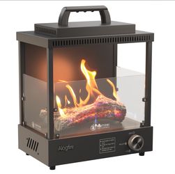 Alogfire Portable Propane Gas Fireplace Heater 8,200 BTU New In Box