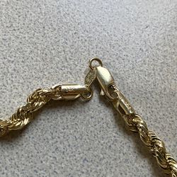 14k Diamond Cut Rope Chain