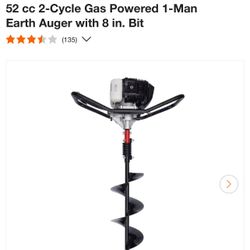 Legend Force 52 cc 2-Cycle Gas Powered 1-Man Earth Auger with 8 in. Bit