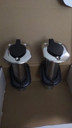 Set of fishing pole holders