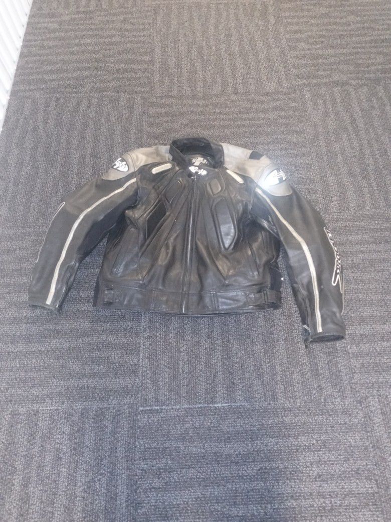 Motorcycle Leather Joe Rocket Jacket Size 50 Great Cond Heavy Duty Thick It Will Save Your Ass If You Go Down