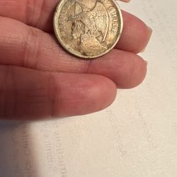 Antique 20 Centavos Piece From Chile
