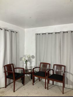 Cherrywood Accent Chairs With Black Seats 3 Available $20 Each