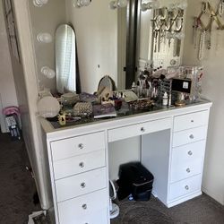 Vanity with mirror