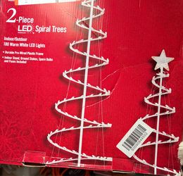 Spiral Christmas Trees Set of 2.