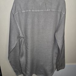 Berna Italian 100% Linen Button-Up Top Size Medium