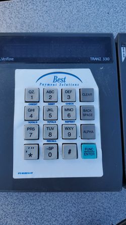 TRANZ 330 CREDIT CARD MACHINE YO ACCEPT CREDIT CARDS MERCHANT ACCOUNT