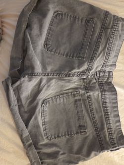 Gray Washed Cargo Shorts