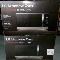 LG Microwave Oven Over The Range MVEM1825F  1000W 1.8 Cu.Ft  Stainless Steel