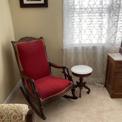 Antique Red Rocking Chair 