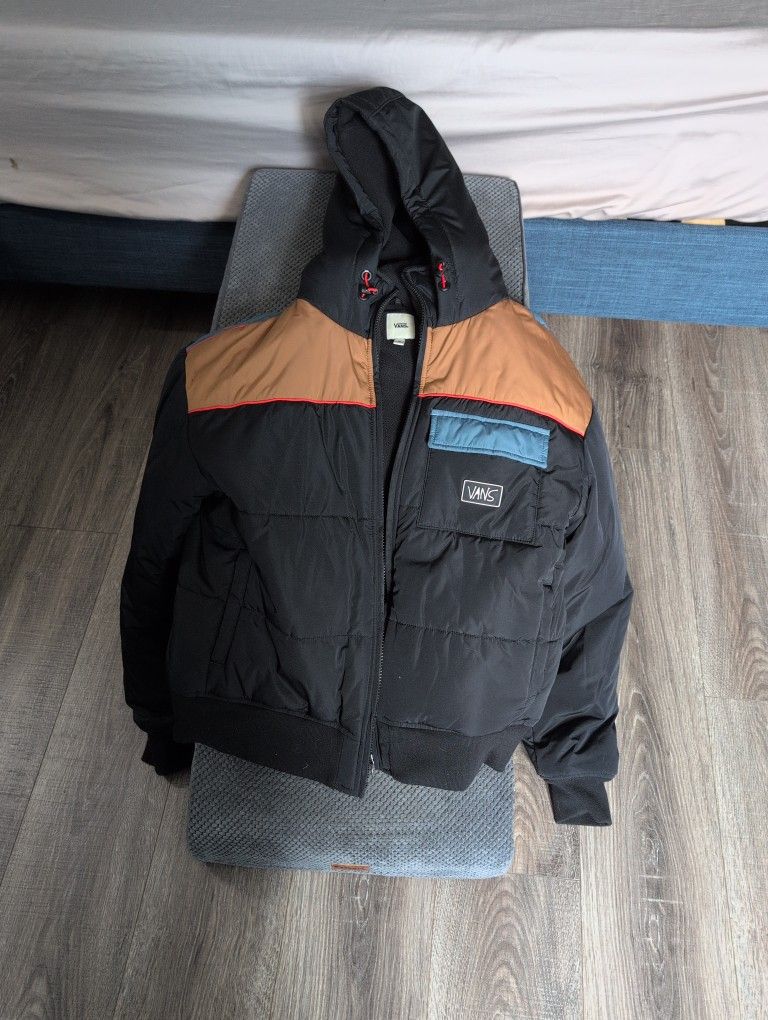 Vans Puffer Tan And Black