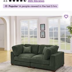Annalissa 80'' Corduroy Loveseat
