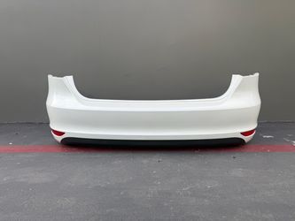 2013 VW Jetta Hybrid white rear bumper