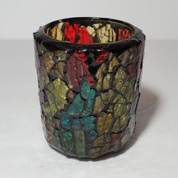 Mable Haslam Stained Glass Mosaic Candle Holder MCM