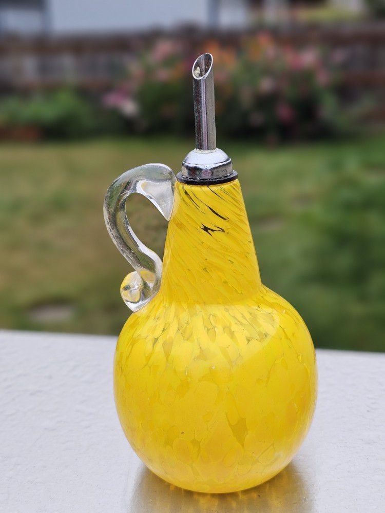 Hand-blown Glass Oil Decanter