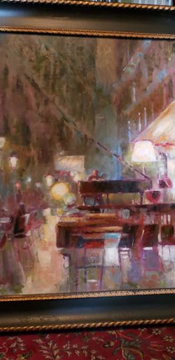 Canvas Piano Bar Painting