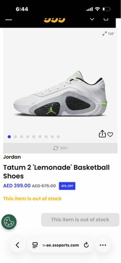 Size 14 Tatum 2 Lemonade Basketball Shoes