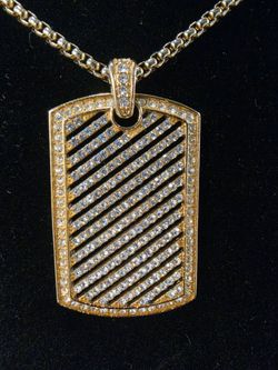 Stainless Steel Chain With Zirconium Stones Charm