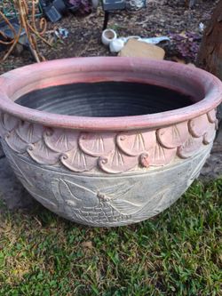 Huge CLAY GARDEN DECOR PLANTER POT MACETERO HIGANTE DE PURO BARRO PESADO LISTO PARA USTED AHHORITA
