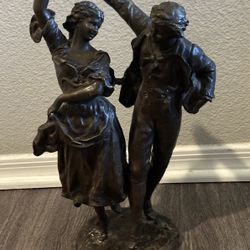 Early 1900’s Spelter , Foundry Mark,Signed Statue 