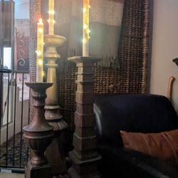 Tall Candle Holders 24" 20" 16" all in height