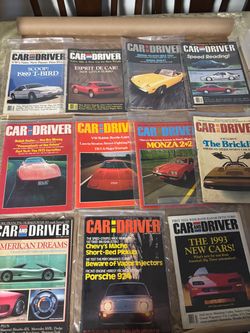 Vintage Car and Driver Magazine Lot Classic Sports Cars Porsche Corvette