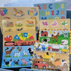 8 Wood Puzzles Lot