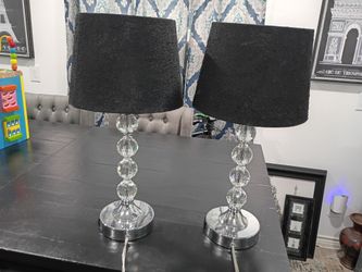 Two crystal lamps with charging ports