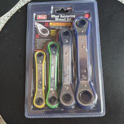 Offset Ratcheting Wrench Set