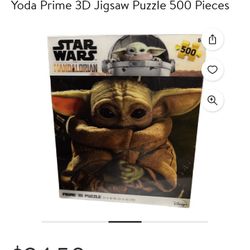 New Star Wars Mandalorian 3D 500pc Puzzle & Star Wars Grogu Hover Pram Set