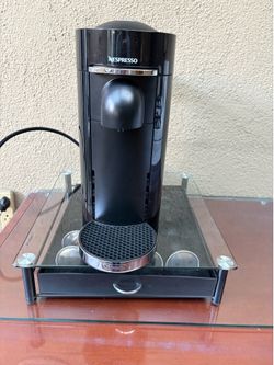 Nespresso Espresso Machine with glass Stand and pod container, Excellent Working conditions.