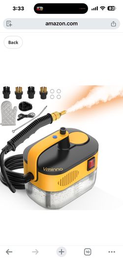 Heavy Duty Steam Cleaner for Home, Fast Heating & 1.2L Tank, 6-Level Adjustable Pressurized Portable Steamer for Cleaning with 11 Accessories for Grou