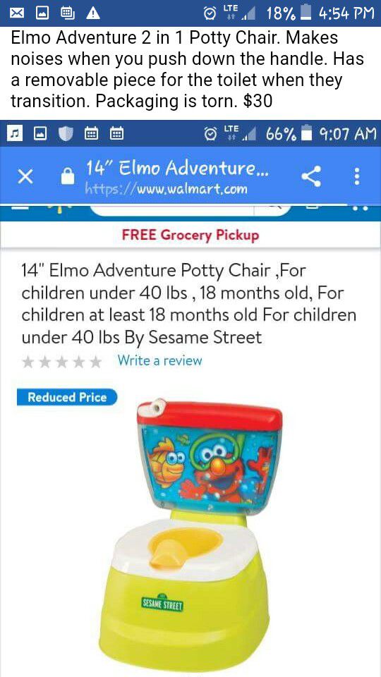 Elmo Adventure Potty Chair For Sale In Georgetown In Offerup
