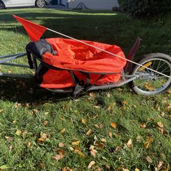 Bicycle Cargo Trailer Bike Rear Cargo Trailer with Carry Pouch 88lb capacity