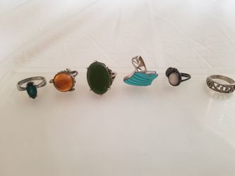 36 sterling silver rings