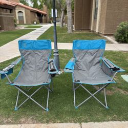 2 Lightweight Coleman Camping Chairs
