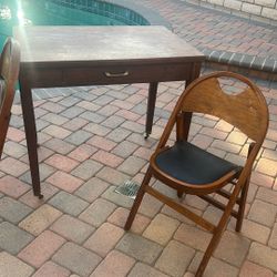 Vintage Desk/Table & Chairs