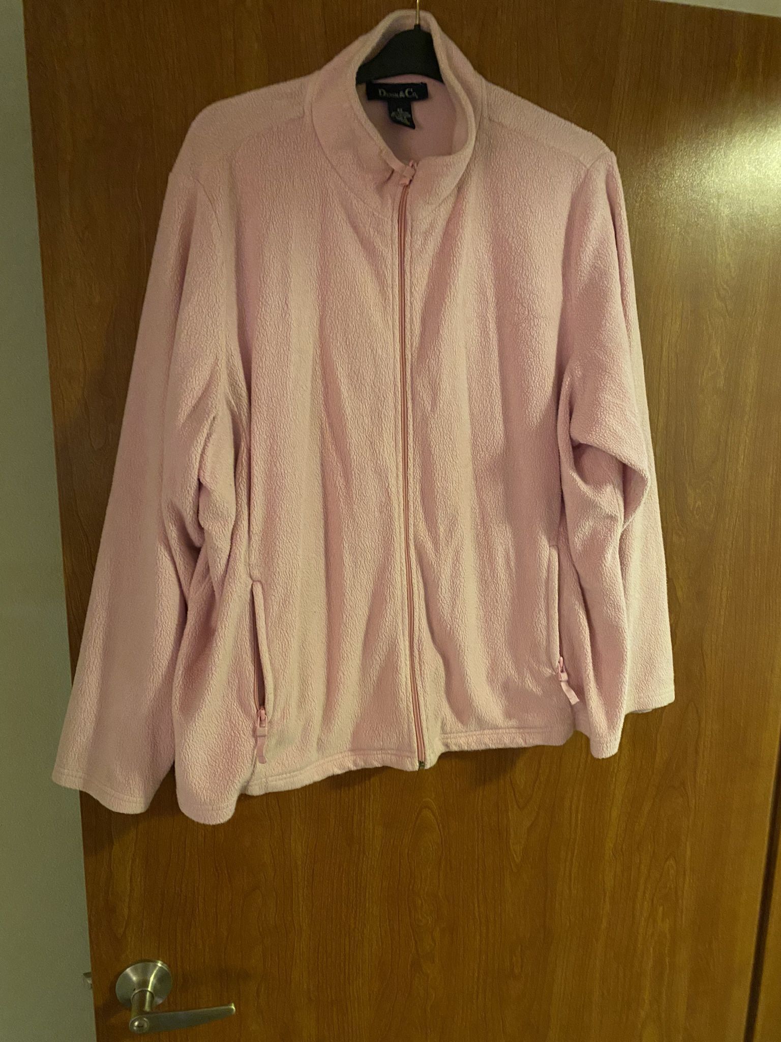 Denim & Co Long Sleeve Fleece Jacket 3XL