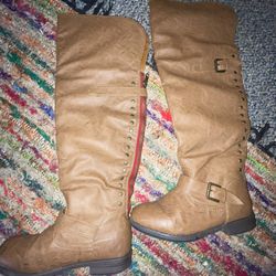 Thigh High Brown Boots size 9
