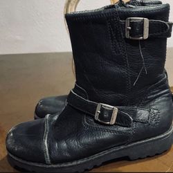 UGG Kids Leather Boots Size 2 Youth 