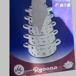 Petite Fleur Enamel On Steel Stockpot