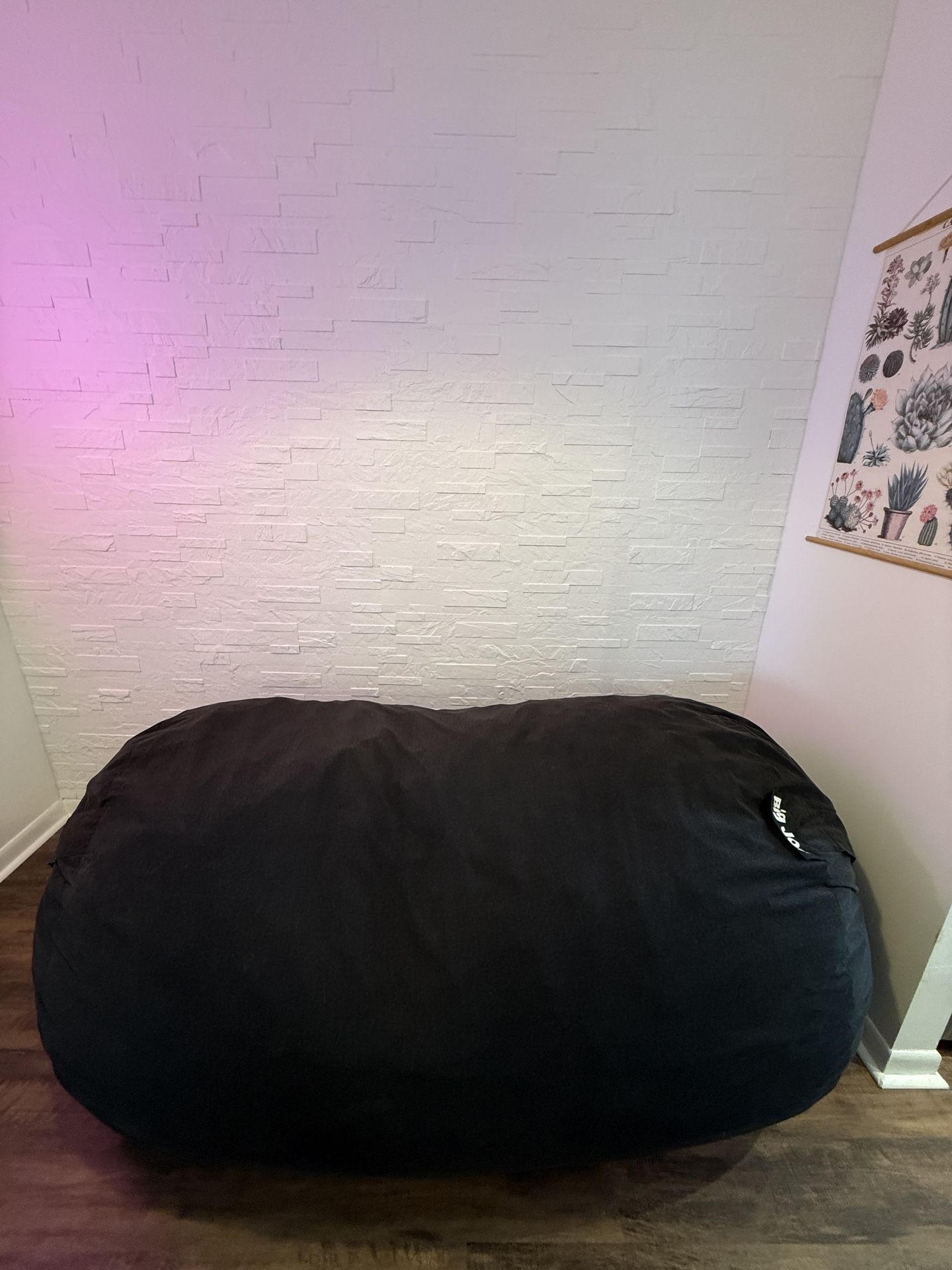 Big Joe Extra Large Memory Foam Bean Bag Sofa with Soft Removable Cover