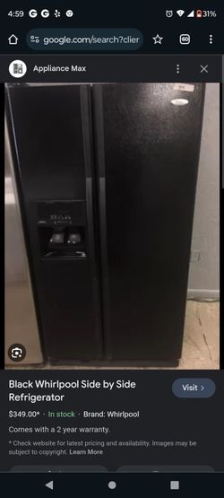 Black refrigerator 