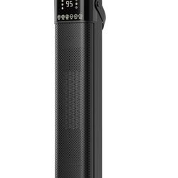 Embilis Space Heater for Indoor Use, 1500W PTC Ceramic Electric Heater with Thermostat, 45° Oscillation, 12H Timer, Remote Control, Tip-Over & Overhea