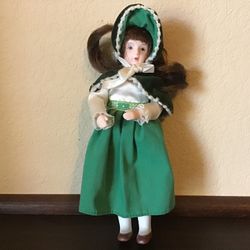 Vintage Porcelain Doll Irish Emeral