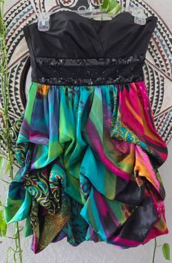 Multicolor Xtraordinary Strapless Cocktail Dress