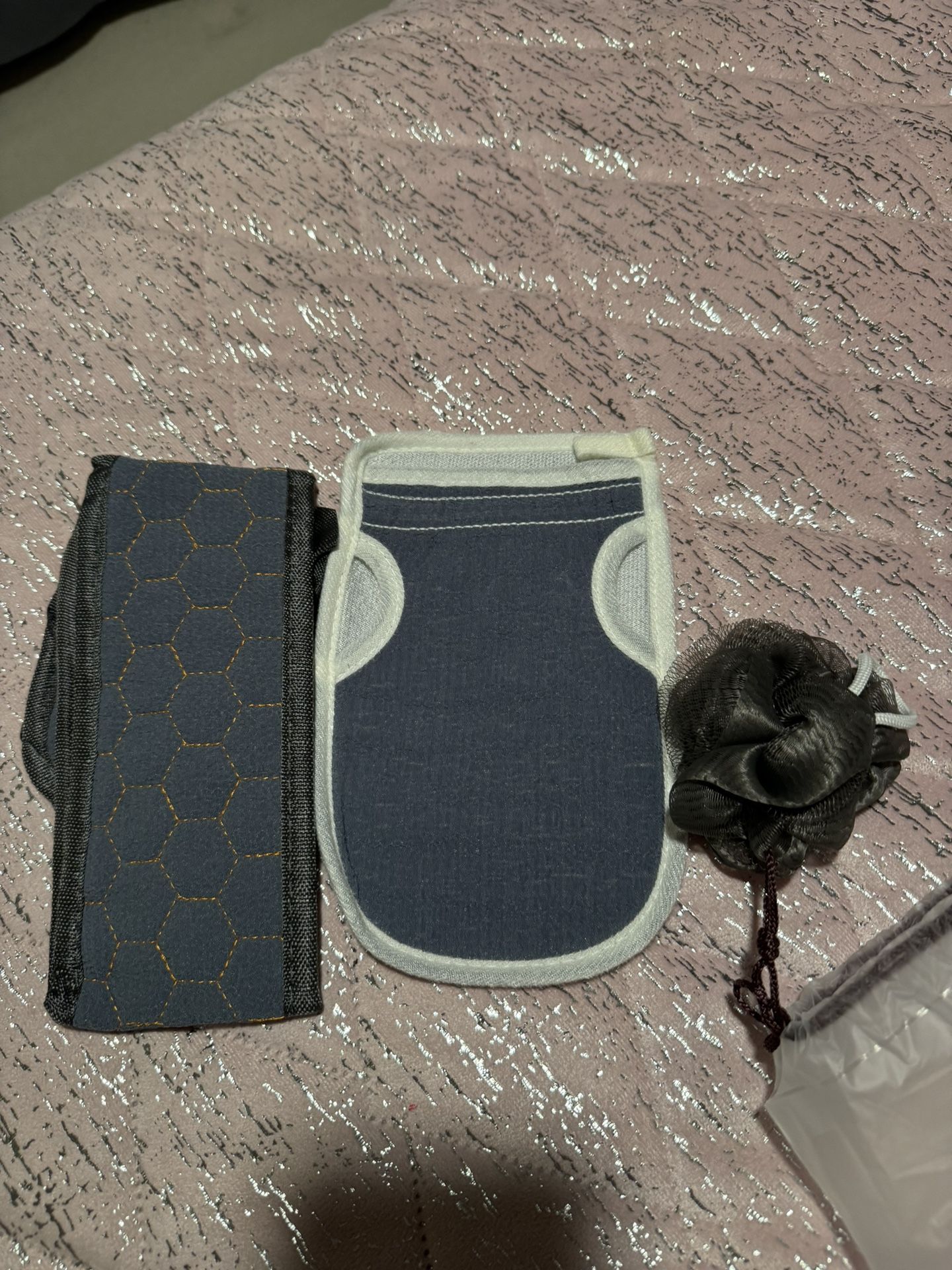 3-Piece Body Exfoliation Kit – Unscented Back Scrubber, Bath Glove, Shower Pouf – Full Coverage Deep Clean & Skin Revitalization