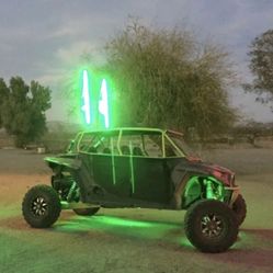 2pack Of 4' GREEN Tribal Whips Gem Series 3D XD LED lighted Whip utv sand dunes