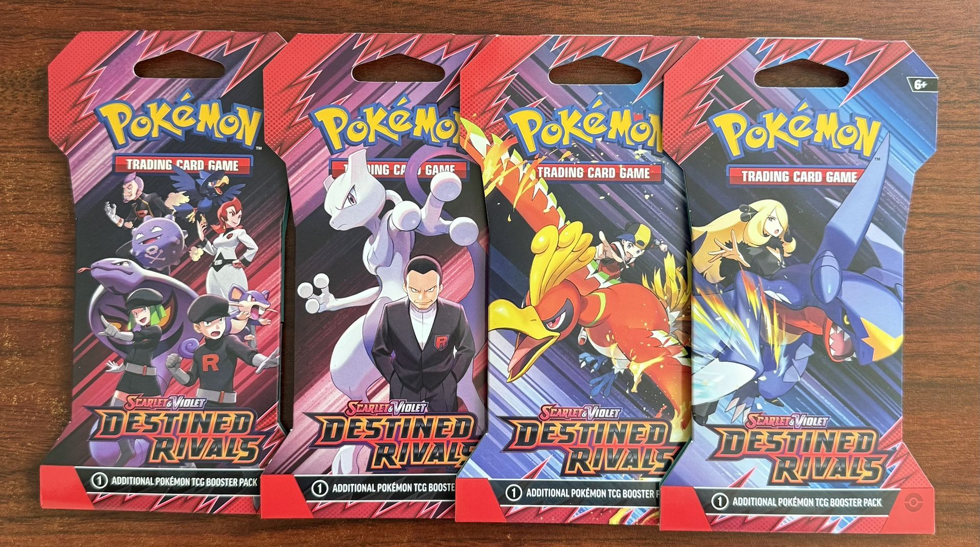 Pokemon Destin Rivals Sleeved Booster Pack All 4 Art Work