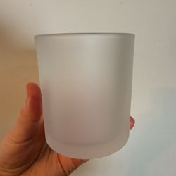 White frost candle jars, vessels 2for$1